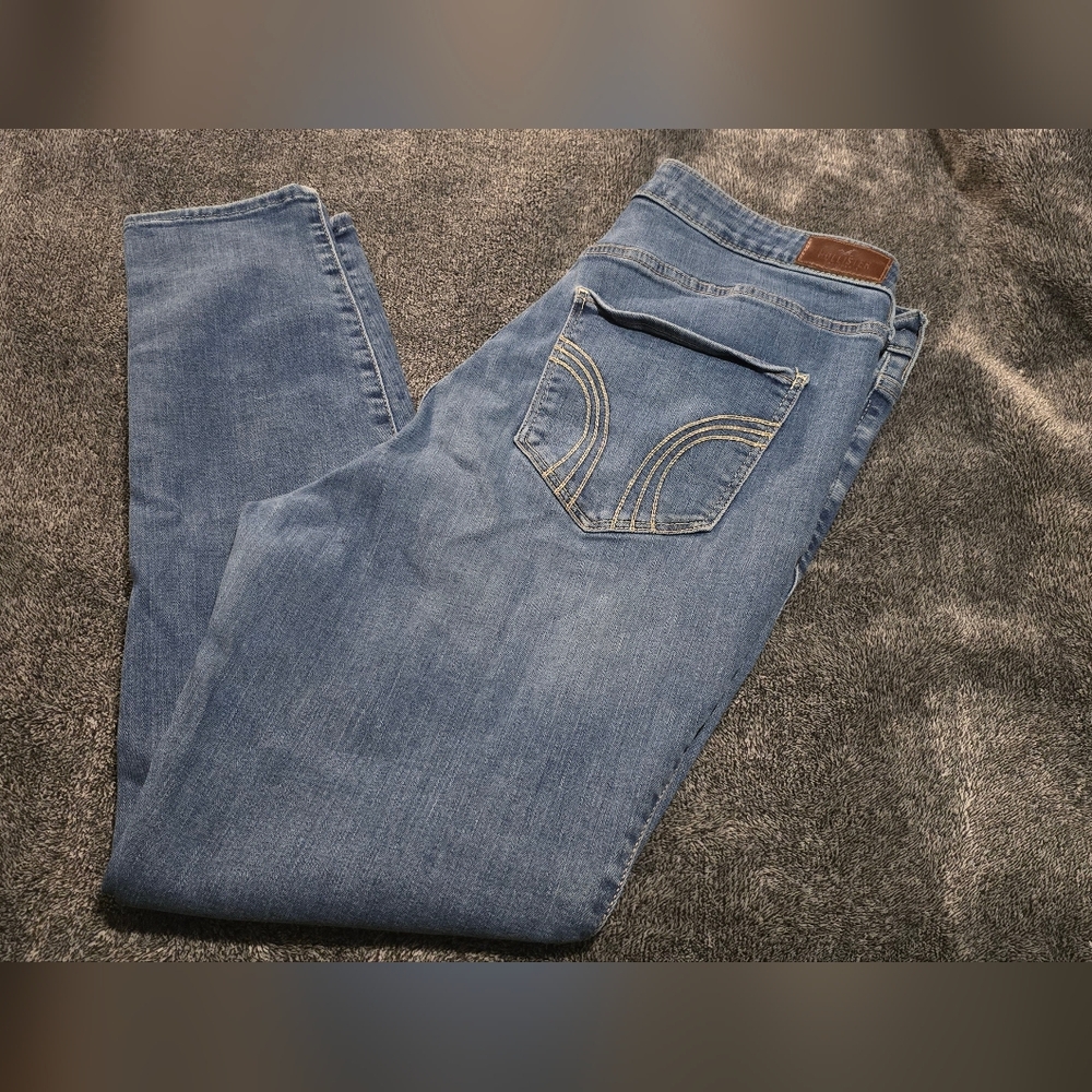 Hollister Blue Distressed Jeans - Picture 2 of 4